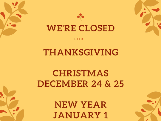 Holiday Schedule